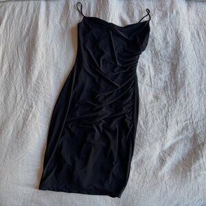 David Meister Cowl Neck Mini Dress